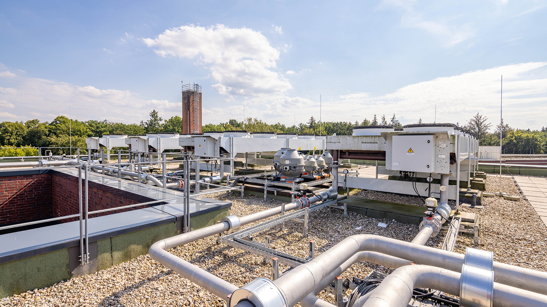 Forschungszentrum Borstel, Leibniz Lungenzentrum Neubau Forschungszentrum Technikzentrale Dach